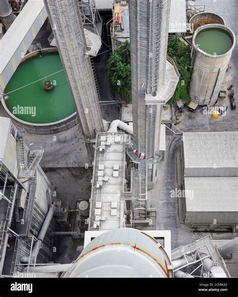 Building of cement factory Stock Photo - Alamy