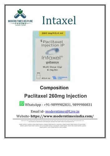 Intaxel 260mg Injection At Best Price In New Delhi ID 2854220258430