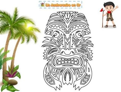 Coloriage Totem Imprimer Pour Enfant Un Anniversaire En Or