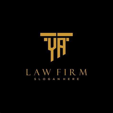 Ya Monogram Initial Logo For Lawfirm With Pillar Design Vector