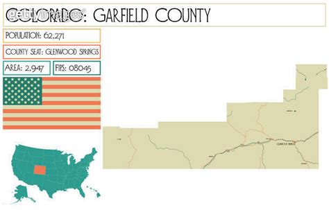 Large And Detailed Map Of Garfield County In Colorado USA 2045264751