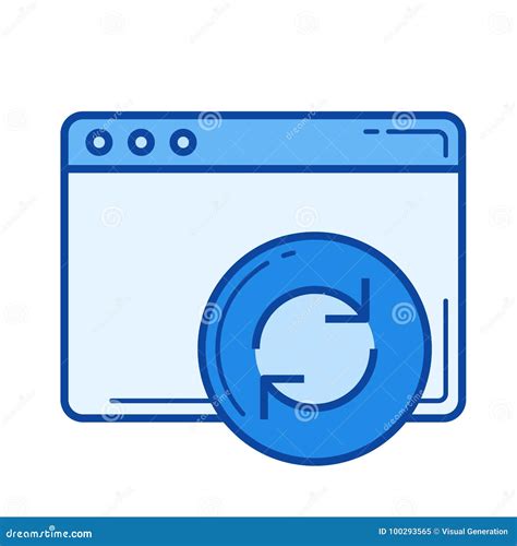 Loading page line icon. stock vector. Illustration of icon - 100293565