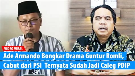 Ade Armando Bongkar Drama Guntur Romli Cabut Dari PSI Gegara Prabowo