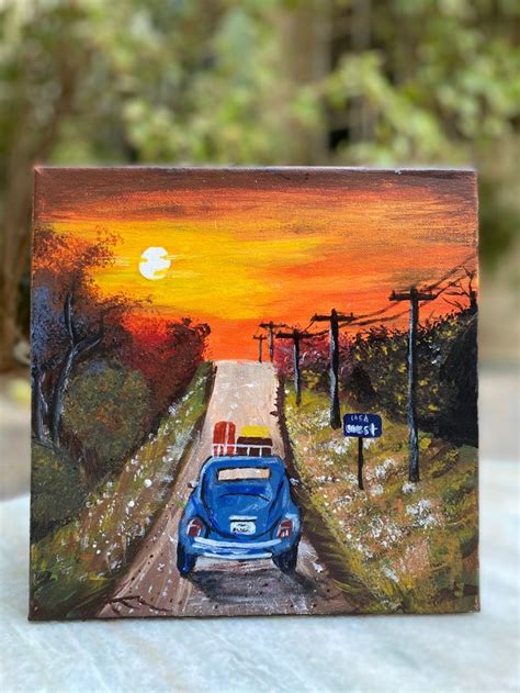 Road Trip | Canvas art painting, Cityscape painting, Canvas painting