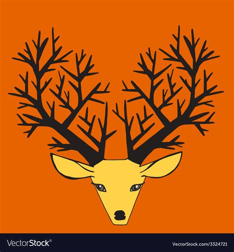 Beautiful Deer Royalty Free Vector Image Vectorstock