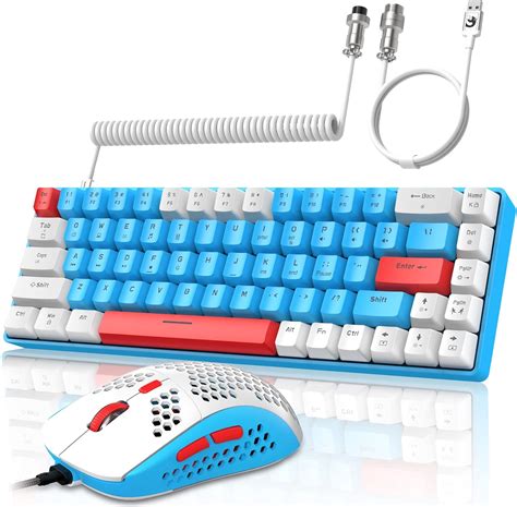 YINDIAO T8 Combos Clavier et Souris de Jeu 60 RVB Câble USB C