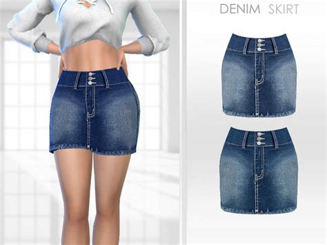 The Sims Resource Denim Skirt