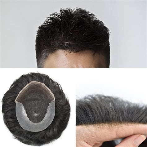 Hair Toupee For Men Real Human Hair Pieces French Lace Men Toupee Hair Repacement