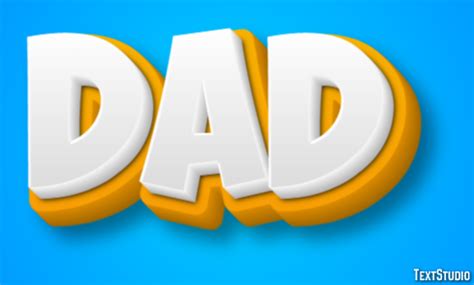 Dad Text Effect and Logo Design Word