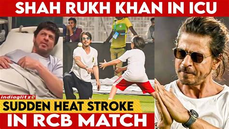 Shah Rukh Khan Hospitalized Sudden Heat Stroke Shocked Fans Rcb Match Youtube