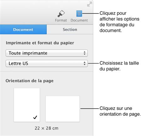 D Finir La Taille Et Lorientation Du Papier Aide Pages