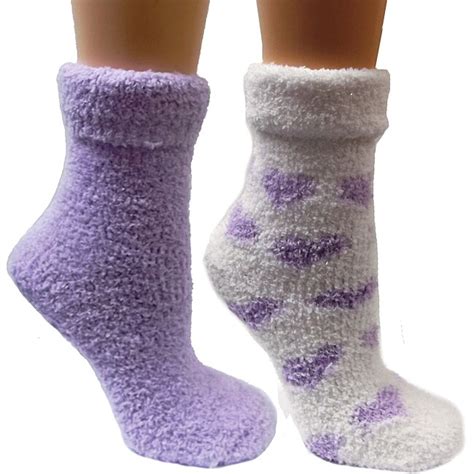 Womens Lavender Infused Purple Chenille Socks Pack Of 2 14146969