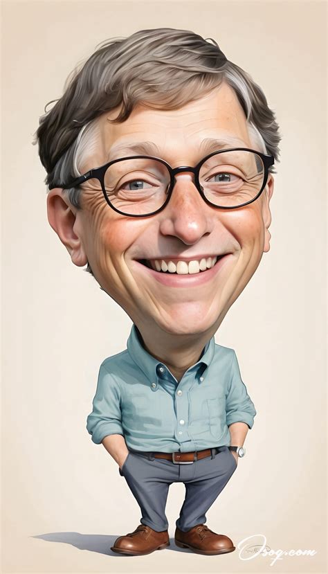 bill gates caricature osoqcom   caricature funny