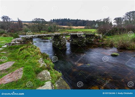 Ancient clapper bridge stock photo. Image of english - 83156346