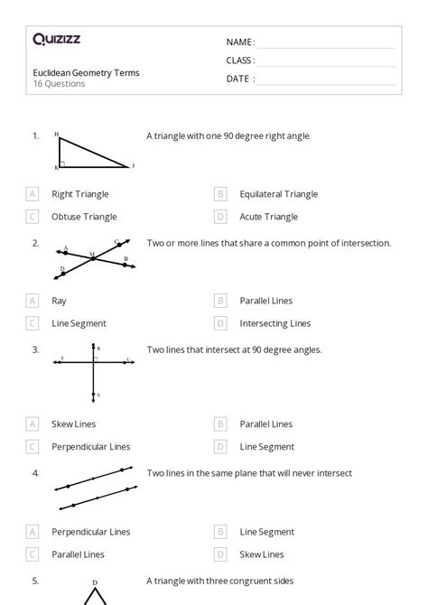 50+ Geometry worksheets for 8th Grade on Quizizz | Free & Printable