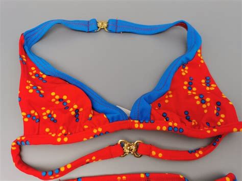 70er Jahre Deadstock Vintage Mädchen Triangel Bikini Gem