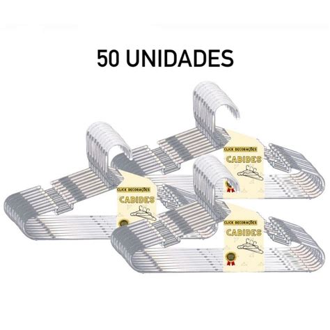 Kit De 50 Unidades Cabide Cristal Adulto Multiuso Shopee Brasil