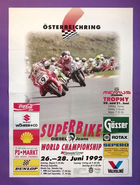 Original Motorsport Rennplakat Raritäten als Dekoration für Wohnung