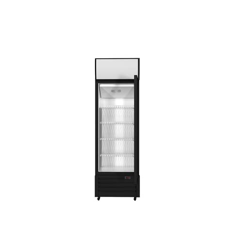 Supermarket Single Glass Door Beverage Display Upright Display Showcase