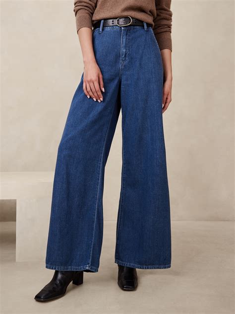 Ultra High Rise Wide Leg Trouser Jean Banana Republic Factory