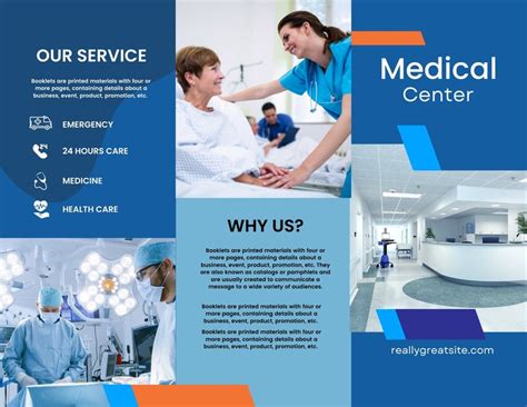 Page Free Printable Professional Medical Brochure Templates Canva