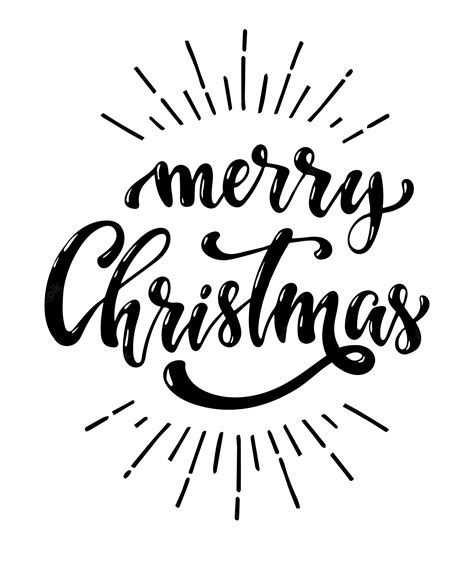 Premium Vector Creative Merry Christmas Hand Lettering Quote