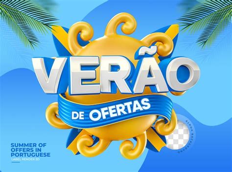 Etiqueta Verano De Ofertas En Brasil Plantilla De Render D Para