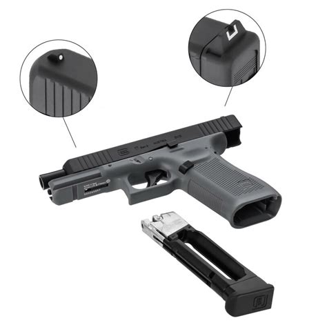 Glock 17 Gen5 Tungsten Gray Co2 Pistole Kaliber 4 5 Mm Stahl BB Blowb