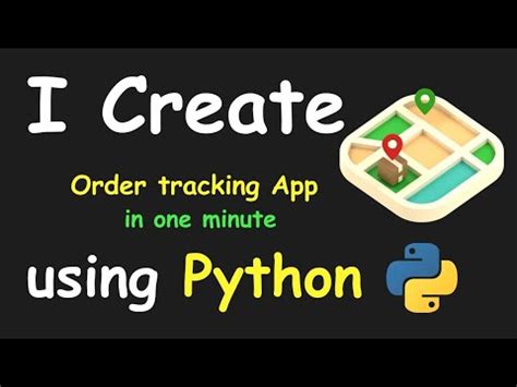 I CREATE ORDER TRACKING APP IN 1 MIN USING PYTHON LEARN PYTHON BY