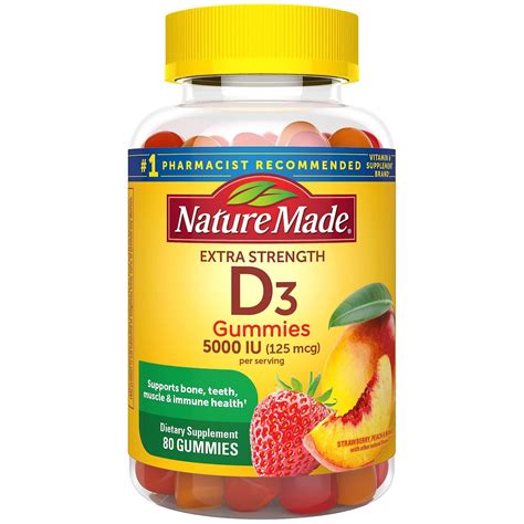 Nature Made Extra Strength Vitamin D3 5000 Iu 125 Mcg Gummis