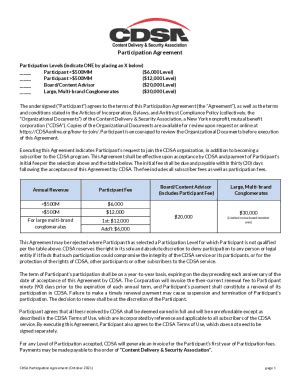 Fillable Online Participation Agreement Definition K Sampleslaw