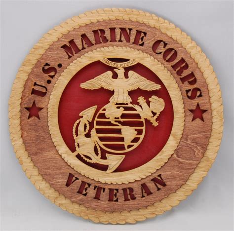 Laser Cut U S Marine Corps Veteran Wall Plaque Unique