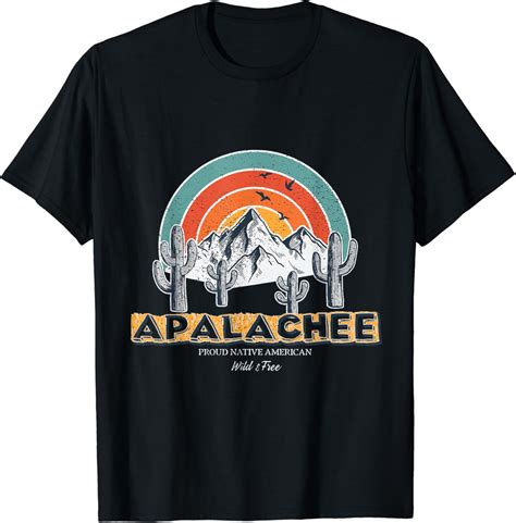 Amazon.com: Apalachee Tribe Native American Indian Proud Retro 1960's T ...