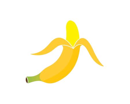 Banana Logo Vector Illustration Raw Refreshment Ripe Vector Raw