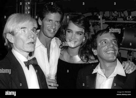 Andy Warhol, Calvin Klein, Brooke Shields and Steve Rubell at Studio 54 1981 Photo By Adam Scull ...