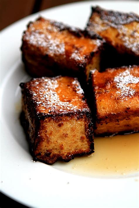 Brioche French Toast With Powdered Sugar And Maple Syrup T Flickr