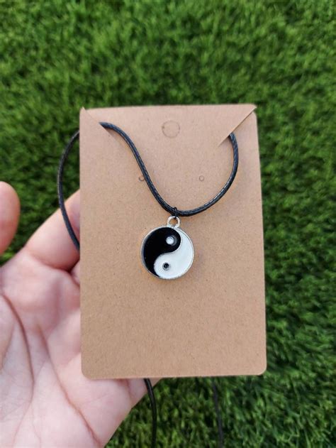 Yin Yang Necklace Yin Yang Choker Charm Choker Choker Etsy Yin Yang