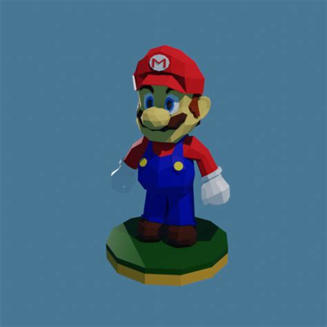 3D Printed Super Mario Low Poly by RgsDev | Pinshape