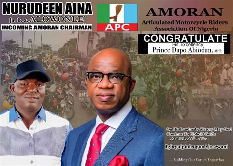 Ogun News Update Scourt Victory Alowonle Congratulates Dapo Abiodun