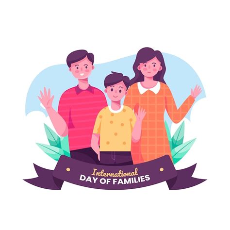 Diseño plano dia internacional de las familias Vector Gratis