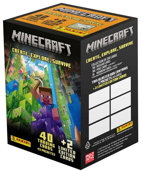 Panini MINECRAFT 3 karty BLASTER BOX Hračky Dům hraček MIKI FUN