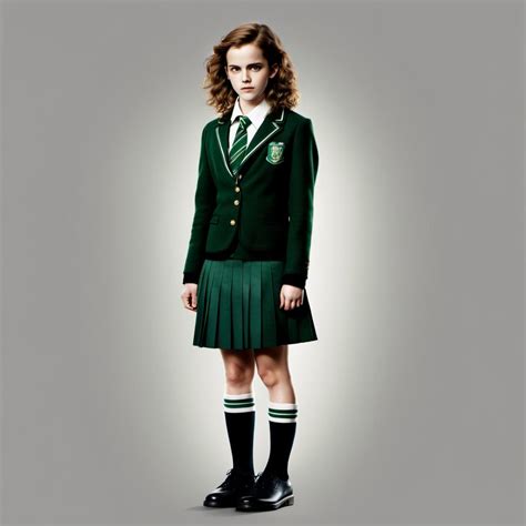 Young Emma Watson Frizzy Hair Wearing A Slytherin By Denkideck On