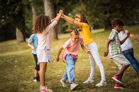 Kids Playing In Schoolyard Stock Image Image Of Boys 215219489