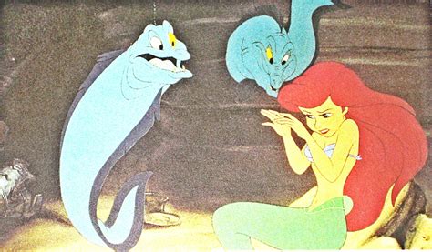 Walt Disney Production Cels Flotsam Jetsam And Princess Ariel Walt