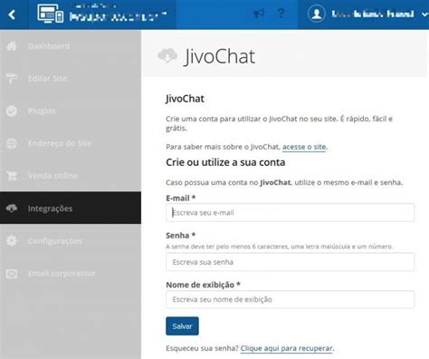 Como Configurar O JivoChat Criador De Sites