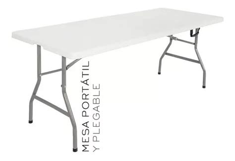 Mesa Plegable Port Til De Pl Stico Cm Tipo Portafolio Color Blanco