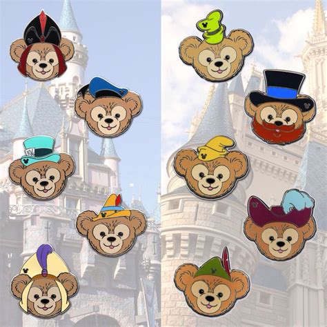 Duffy Pin Set Disney Pins Trading Duffy The Disney Bear Disney Hats