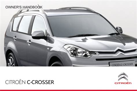 Citroen C Crosser 2012 Owners Manual PDF For FREE