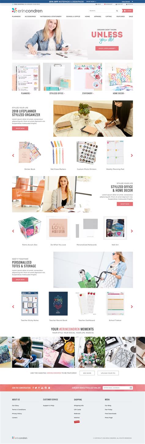 Updated Erin Condren Storefront By Kirsty Snovicky On Dribbble