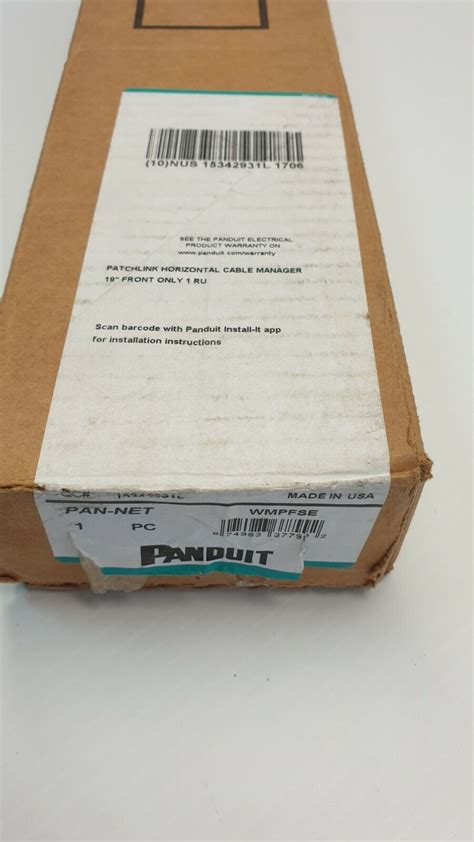 Panduit Wmpfse Patchlink Horizontal Cable Manager Front Ru Plastic